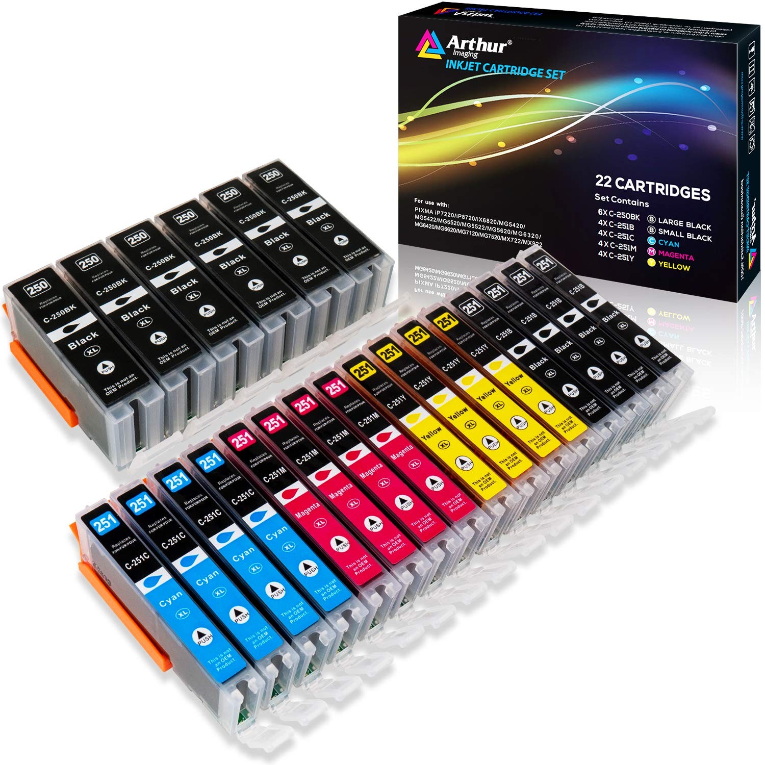 Arthur Imaging Compatible Ink Cartridge Replacement for Canon Pgi-250Xl