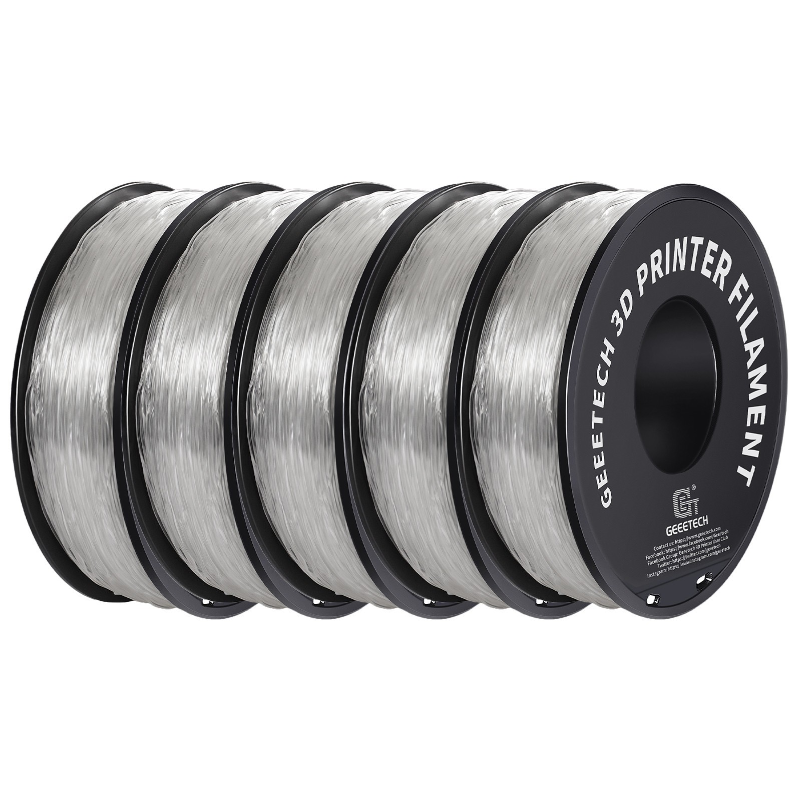 5kg Geeetech TPU 3D Printer Filament 1.75mm 1kg/roll Soft & High Elasticity TPU
