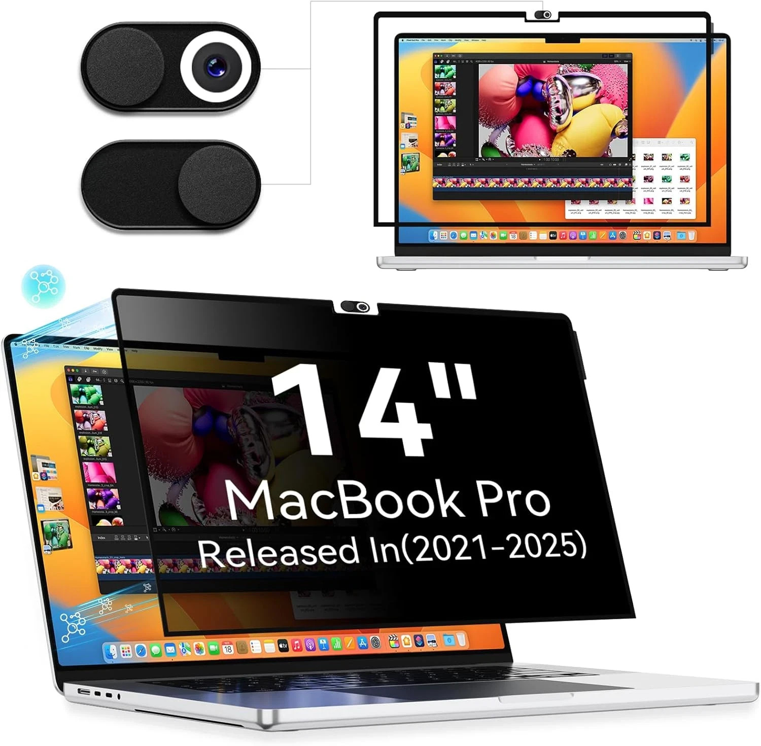 Privacy Screen Protector for Macbook Pro 14 Inch (2021-2025, M1, M2, M3, M4, M5)