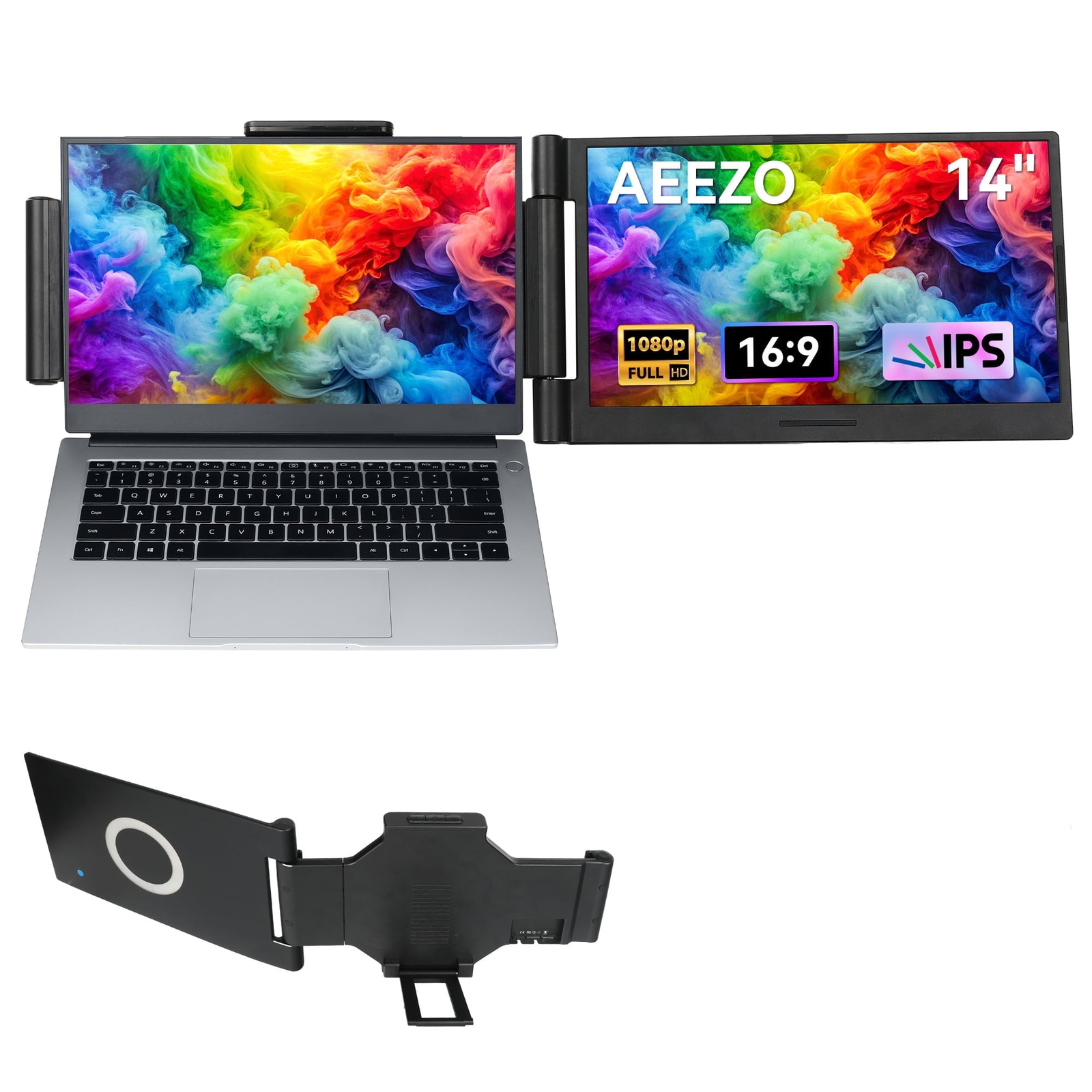 14''Laptop Screen Extender Full HD Display Laptop Monitor Extender Plug&Play