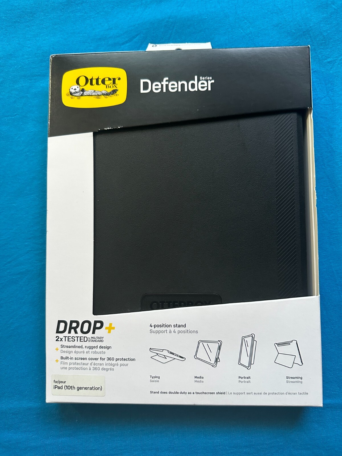 AUTHENTIC OtterBox Defender Case for Apple iPad- Black-  10th Gen.