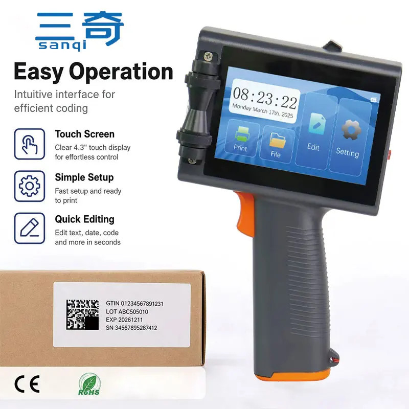 Portable Inkjet Coder Date Code Serial Number and Batch for Grey Board