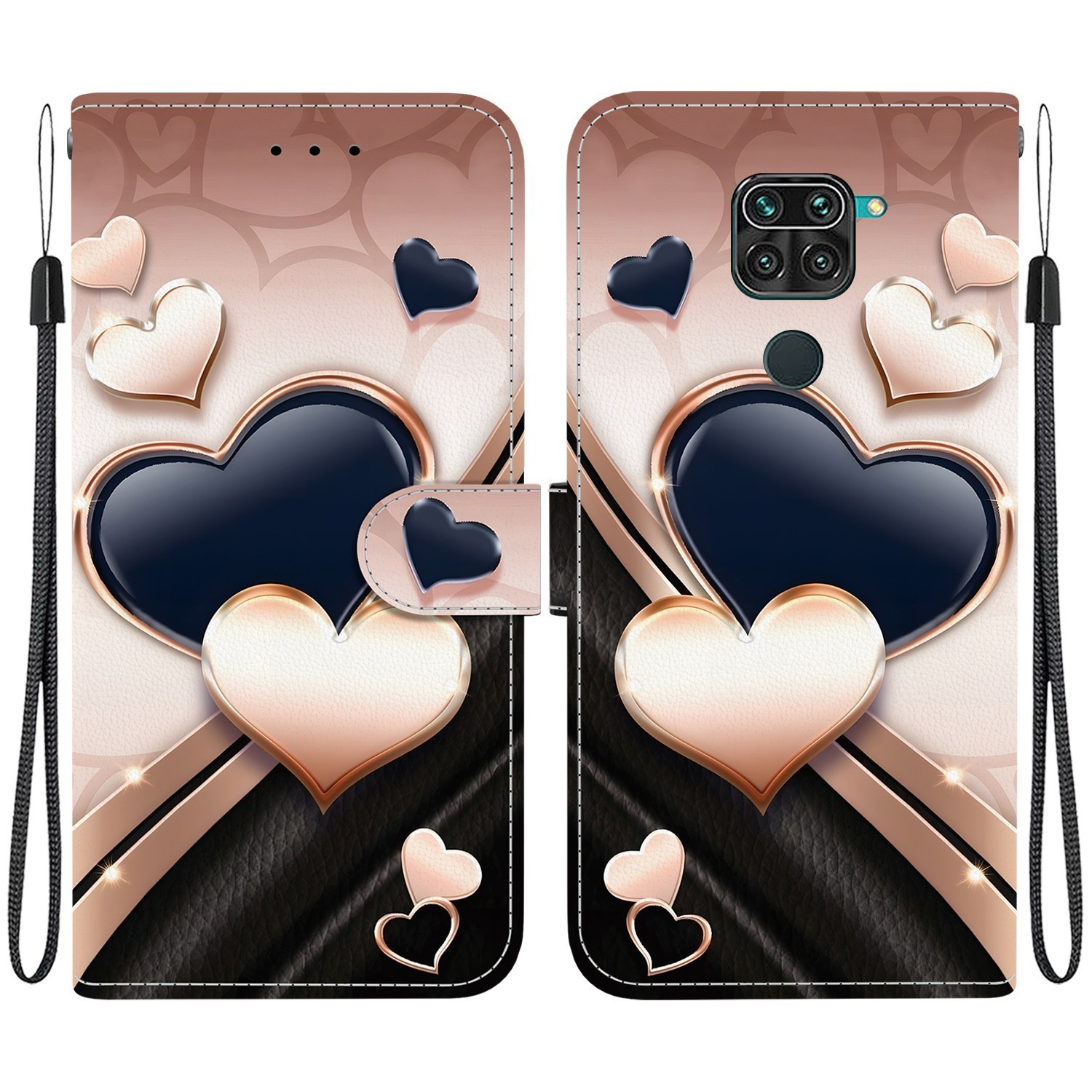 Flower Cat Bear Wallet Cover Case for Xiaomi Redmi 12 13 15 A5 A7 15C 14C 9T 13C