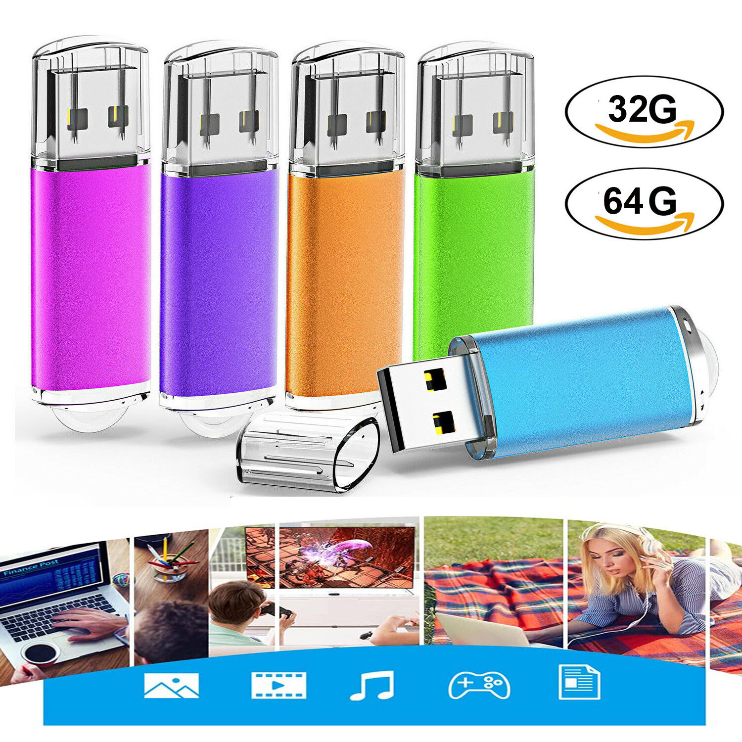 32GB 64GB USB 2.0 Pen Drive Flash Memory Stick USB Stick Memory Lot