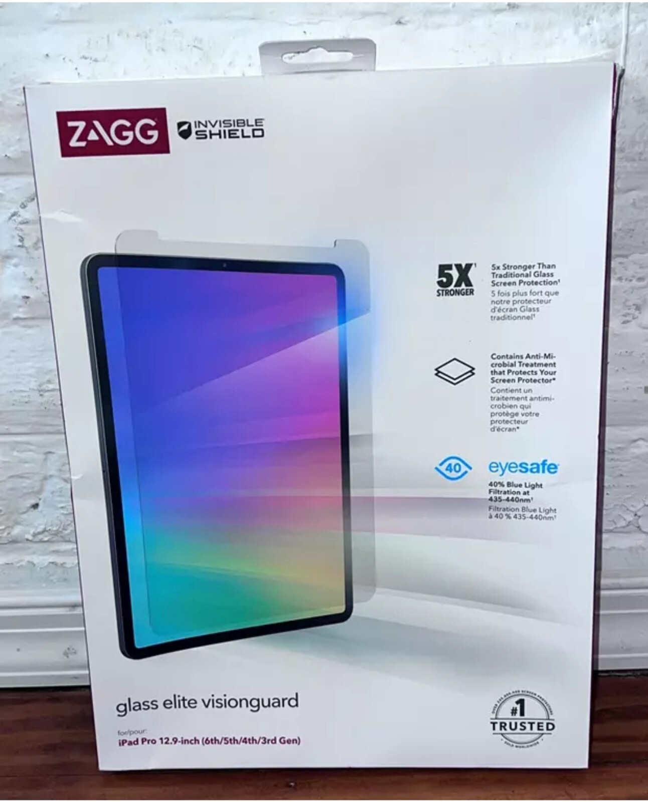 (2 For 1) ZAGG InvsiShield Glass Elite VisionGuard Apple iPadPro 12.9(3-6 Gen)