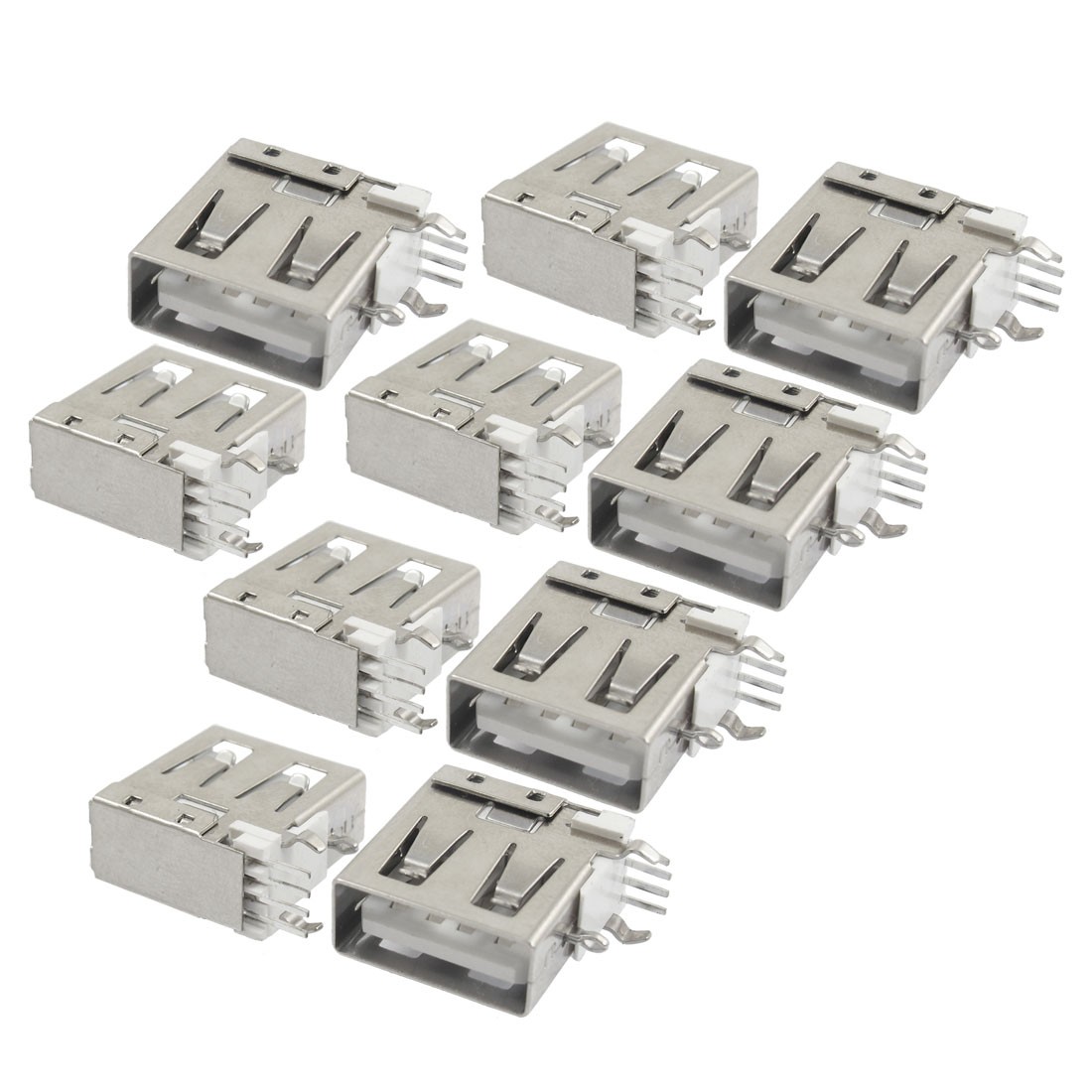 10 Pcs USB Type A Standard Port Female Side Solder Soldering Jacks Connector