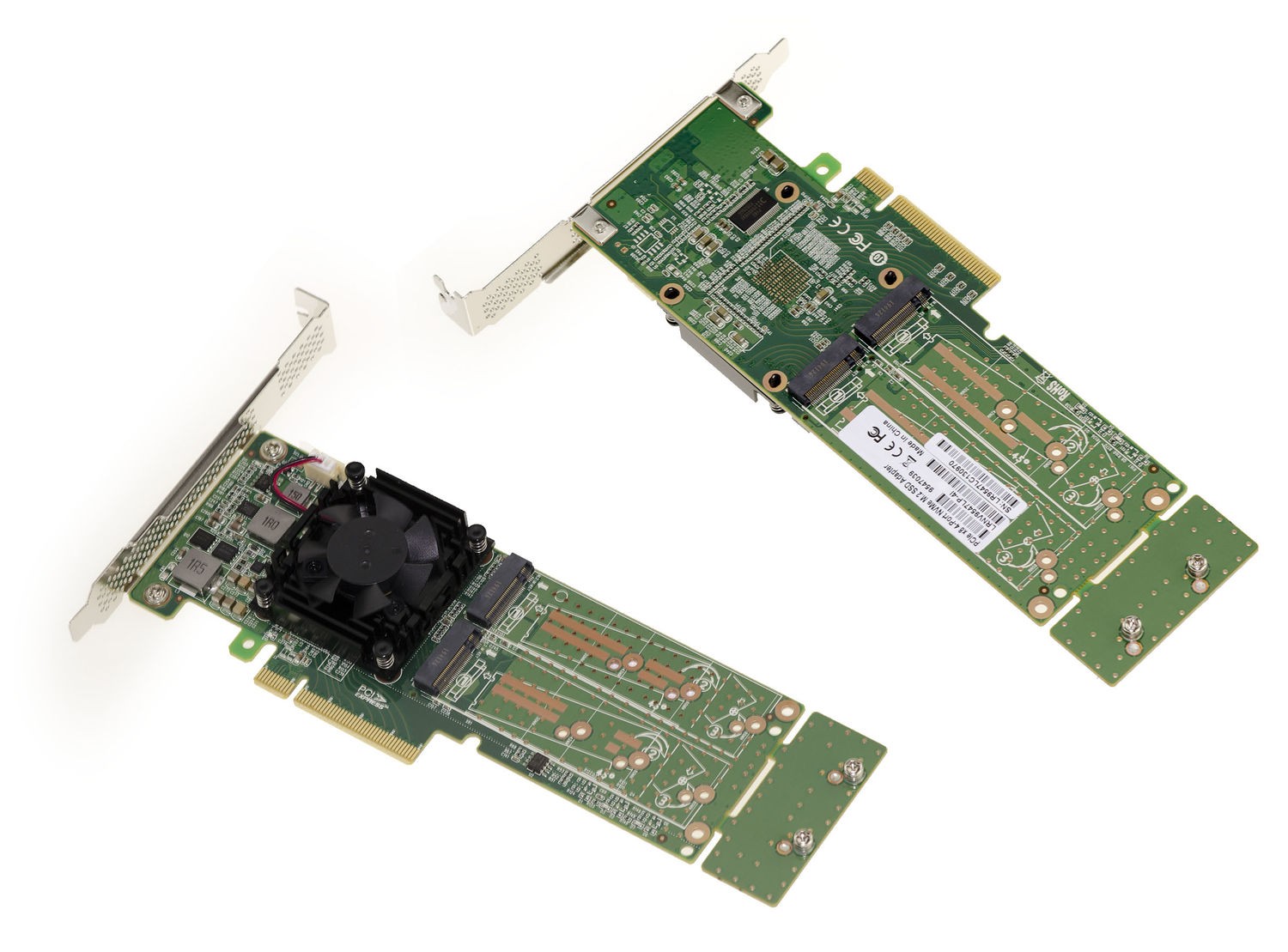 KALEA-INFORMATIQUE PCIe 3.0 8x Controller Card for 4 M.2 NVMe SSDs PLX PEX 8747