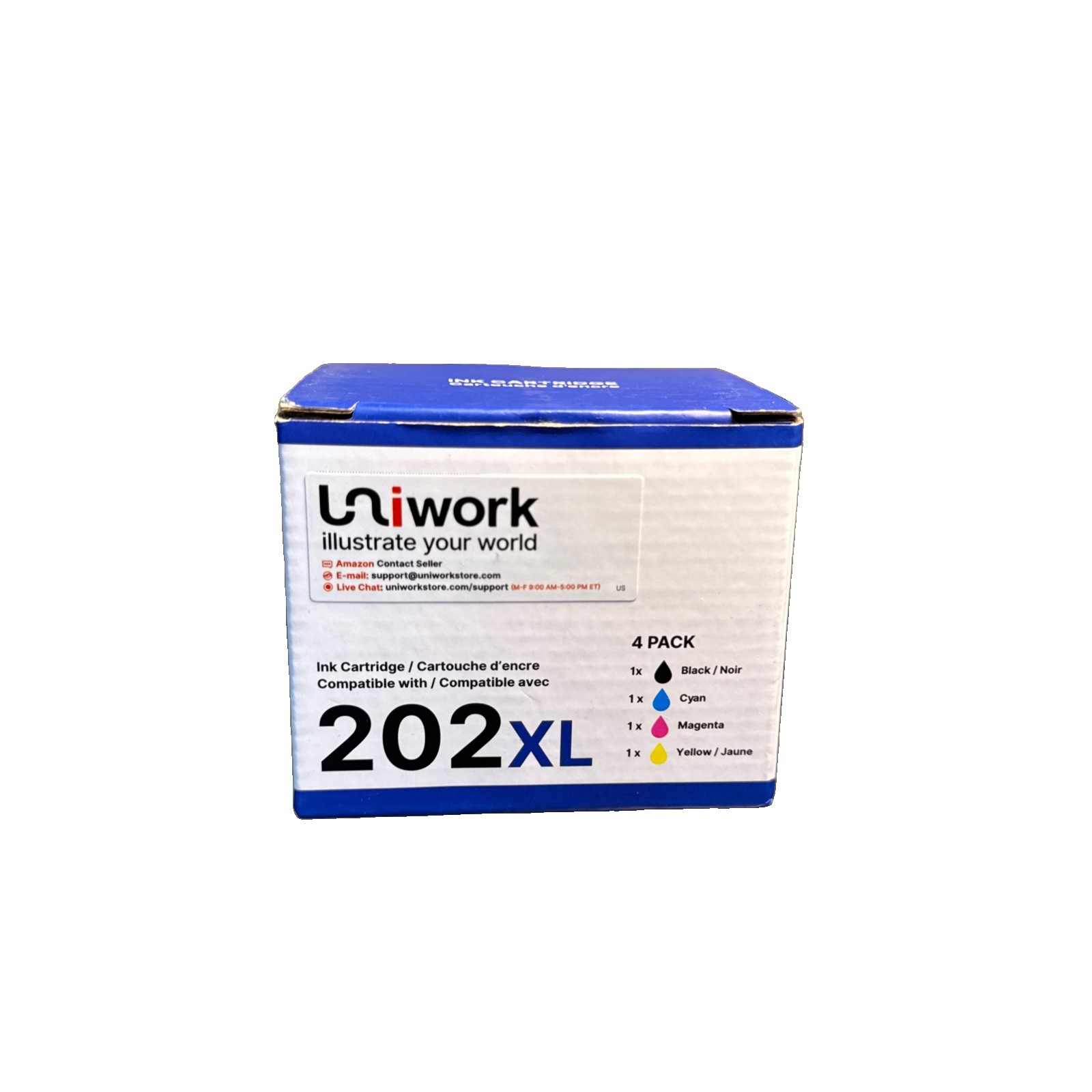 Uniwork Ink Cartridge for Epson 202XL Black and Tri-Color