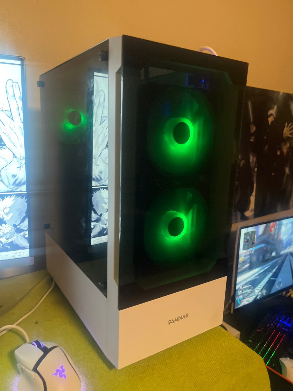 Custom RGB Gaming Desktop PC Intel Core i7 3.40 Quad 32 GB SSD Nvidia RTX 3050