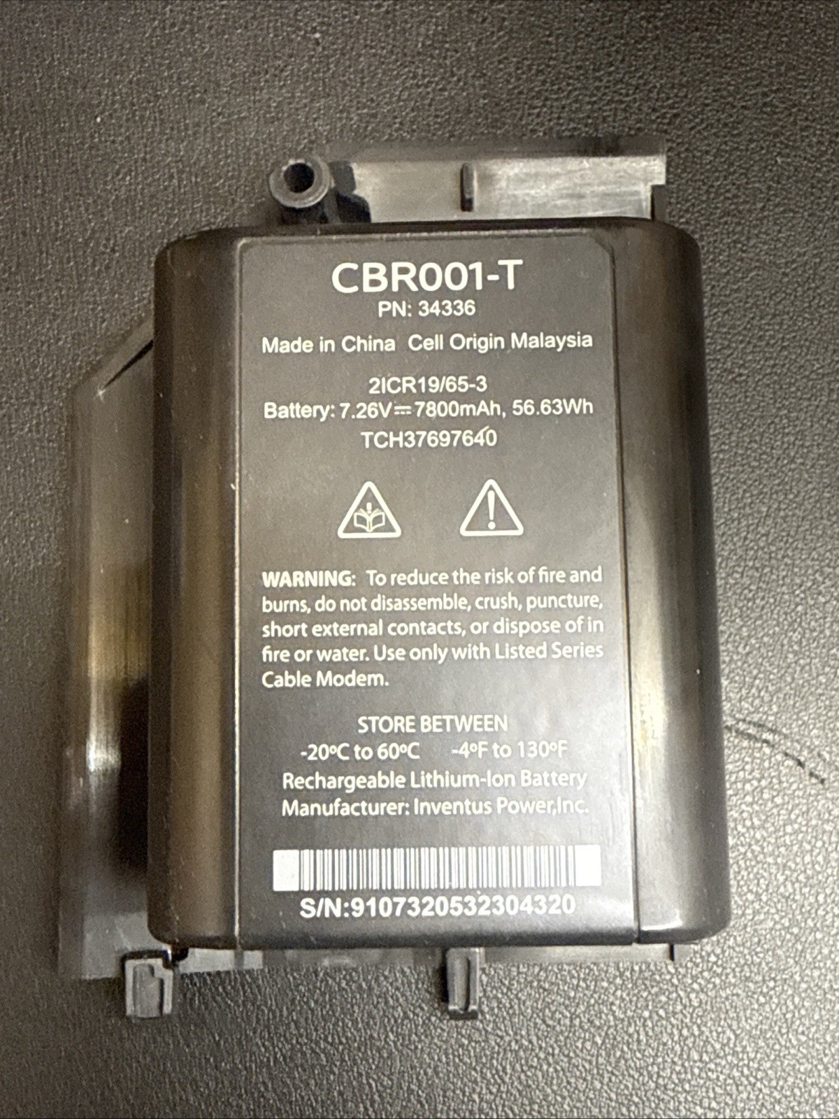 Original CBR001-T for Comcast xfinity Power Cable Modem Battery 7.4V Li-ion B...
