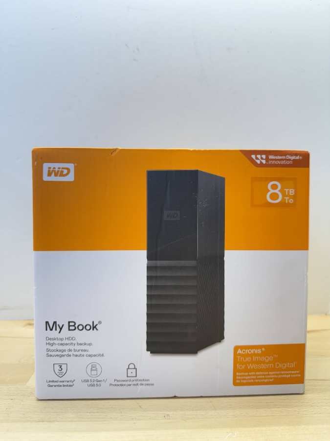 WD My Book 8TB Desktop HDD External Hard Drive USB 3.0 Model WDBBGB0080HBK-NEWM