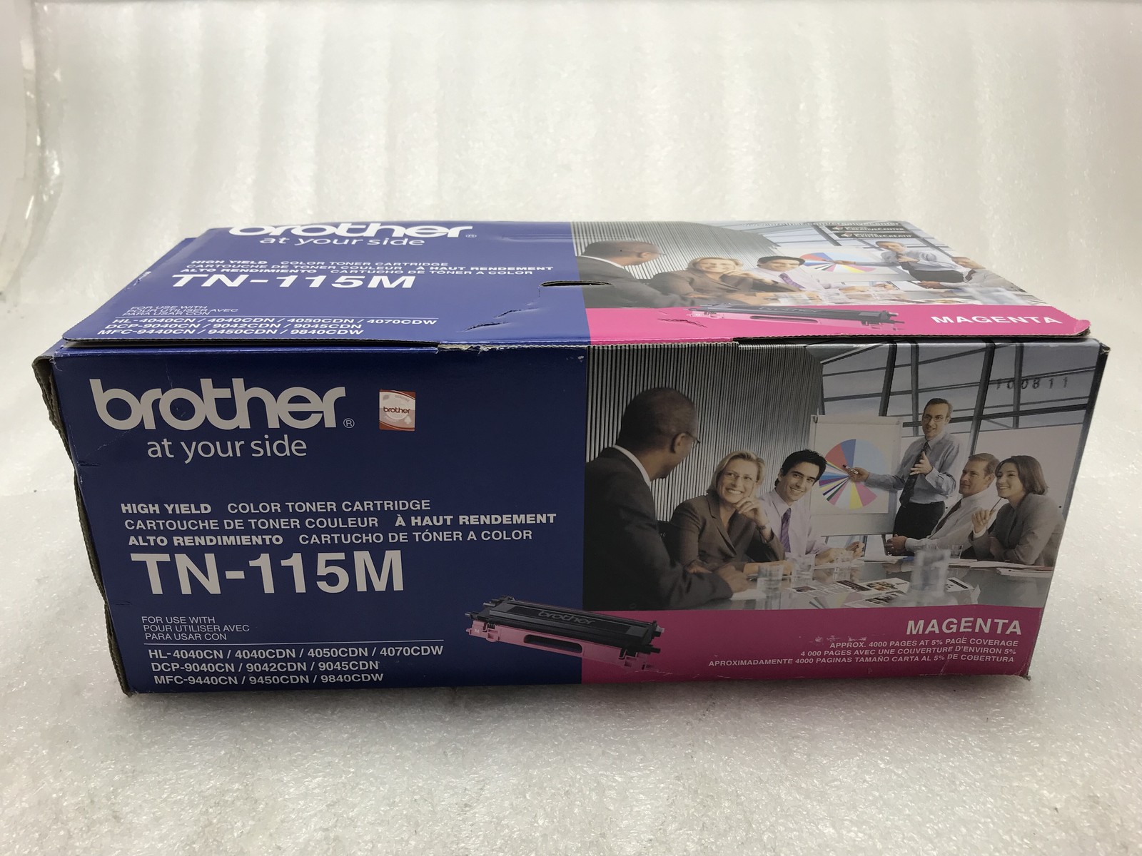 Genuine New OEM Sealed Brother TN-115M Magenta Hi Yield Cartridge DMG'D Box