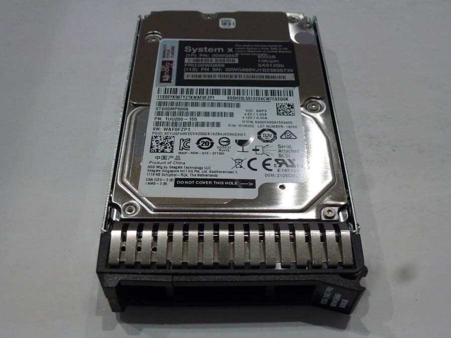 Lenovo System X 00WG666 600GB 15K RPM SAS 12Gb 2.5" Drive  00WG665  ST600MP0006