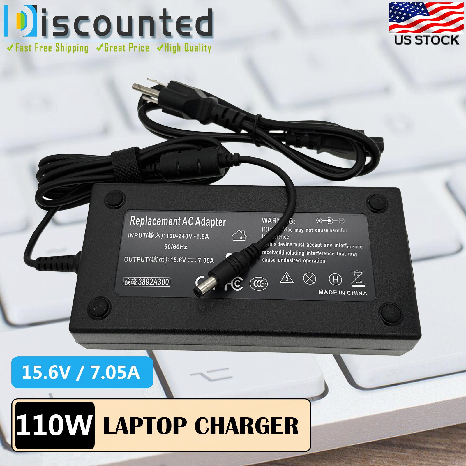 15.6V AC Adapter Charger For Panasonic Toughbook CF-19 CF31 CF52 CF-53 CF-53S