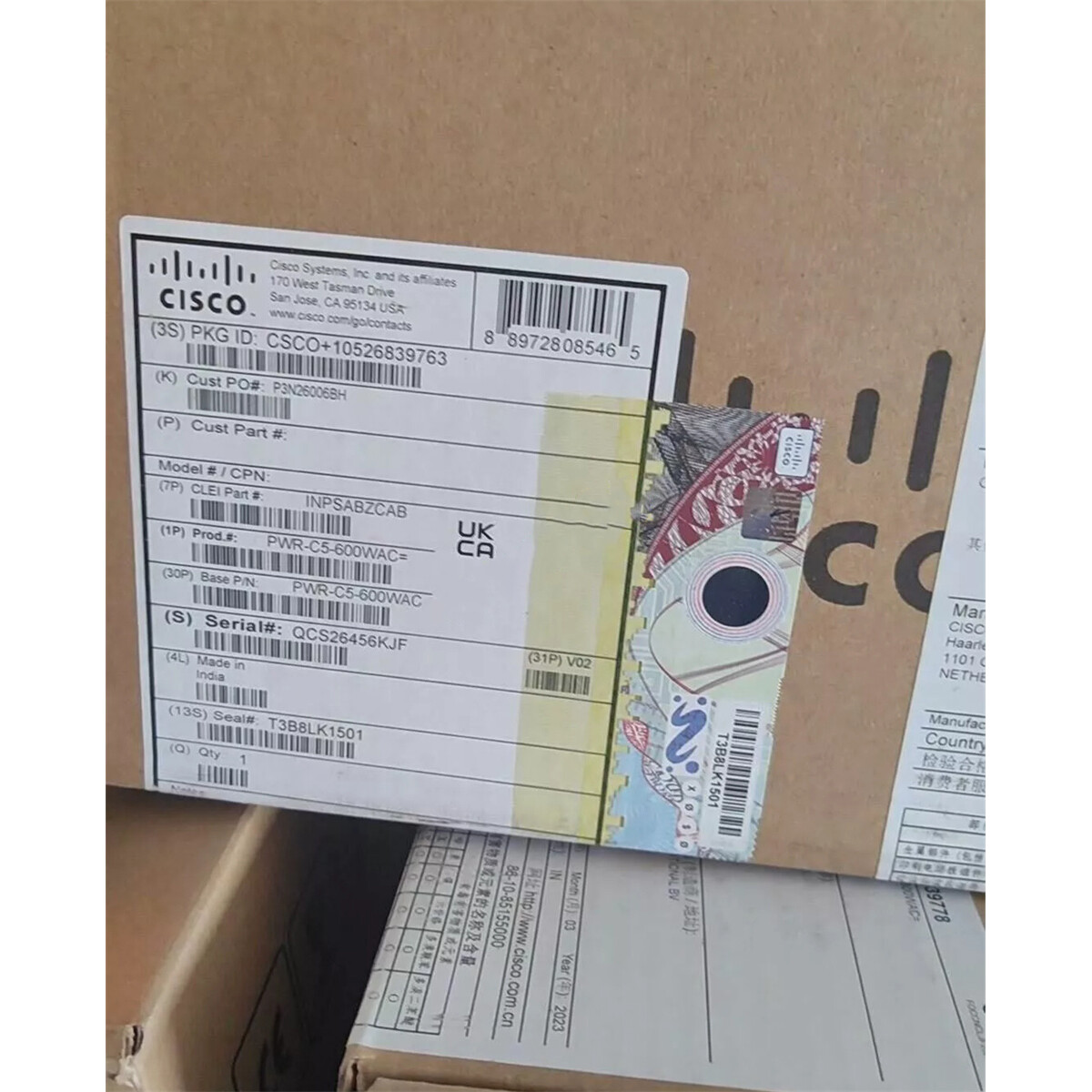 1PC New Sealed Cisco PWR-C5-600WAC AC Power Supply Catalyst 9200 Switch