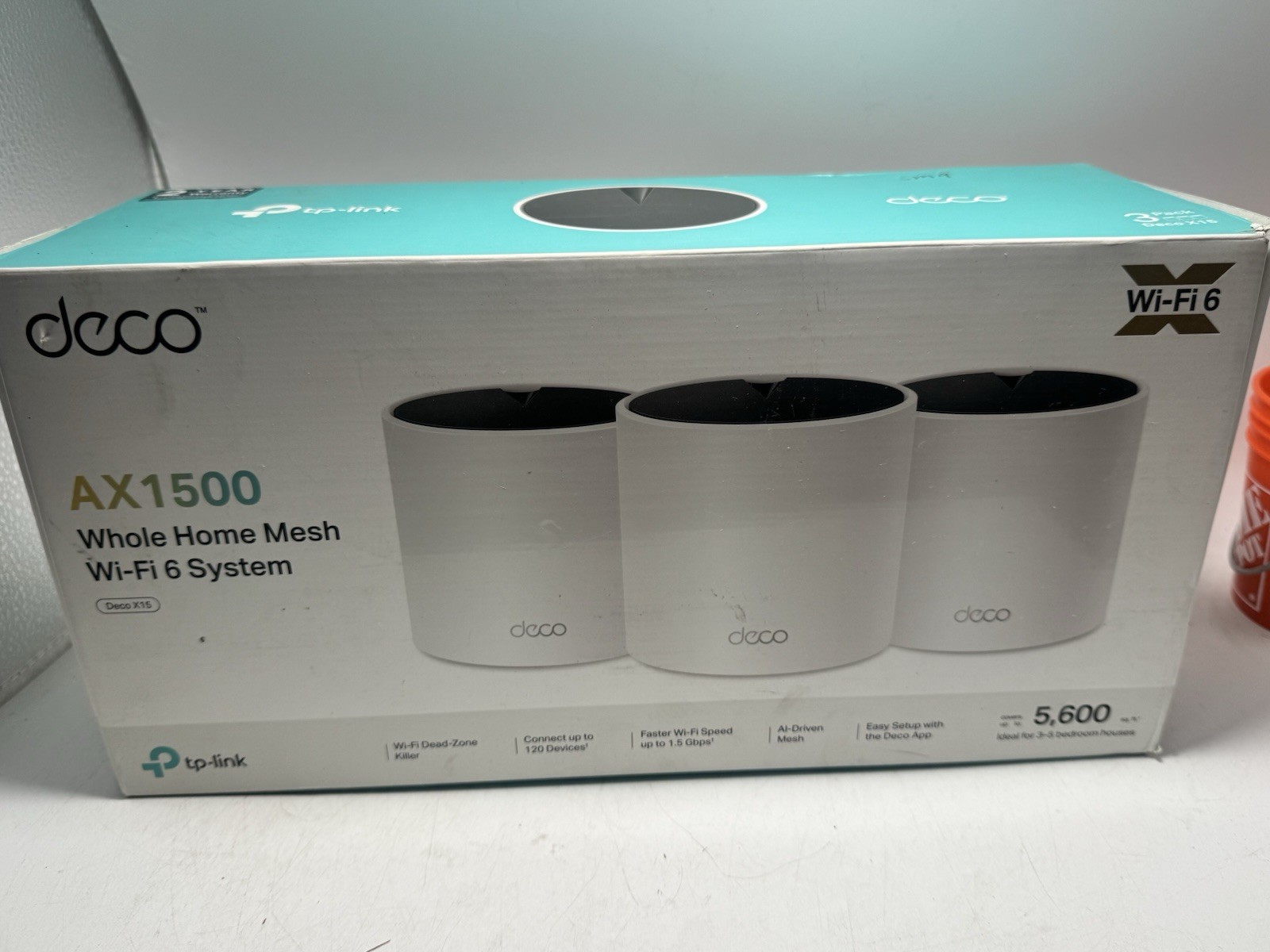 NIP TP-Link Deco X15 Dual-Band AX1500 WiFi 6 Mesh Wi-Fi System 3-Pack open box