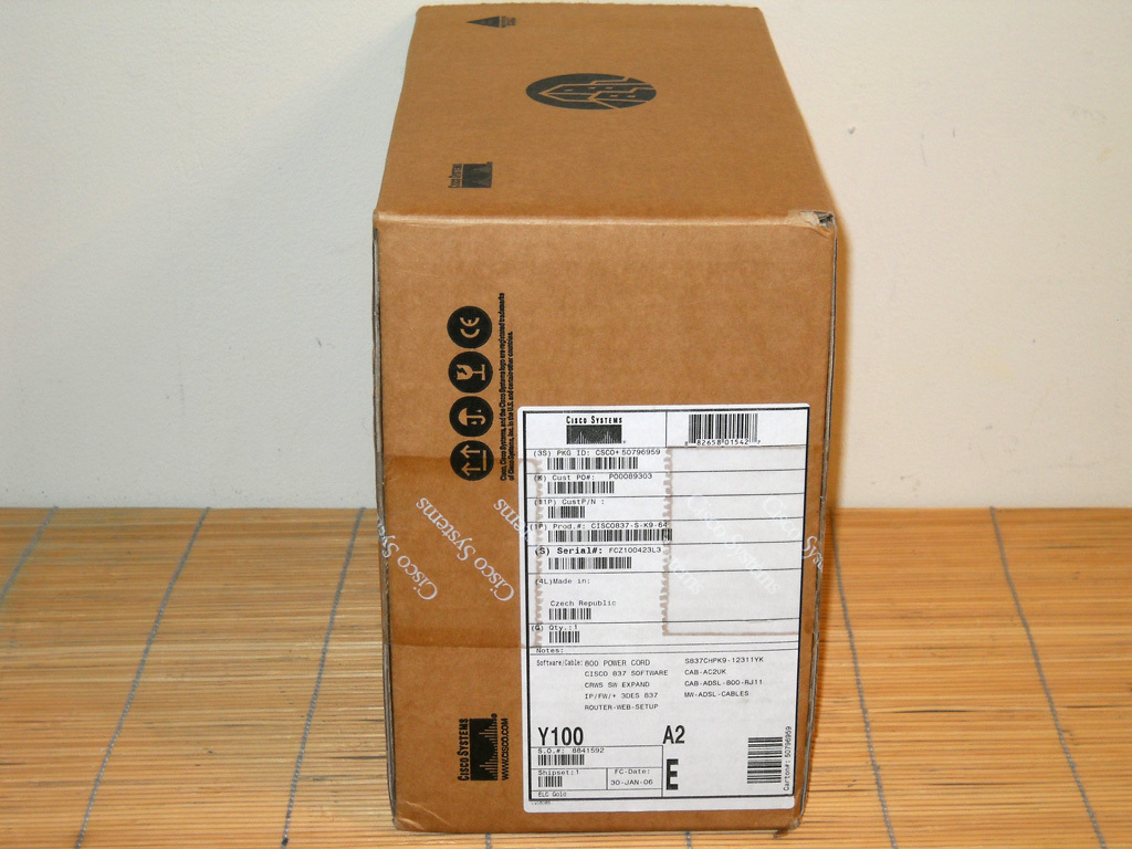 NEW Cisco 837-S-K9-64 Router 64MB RAM ADSL POTS NEW UNOPENED