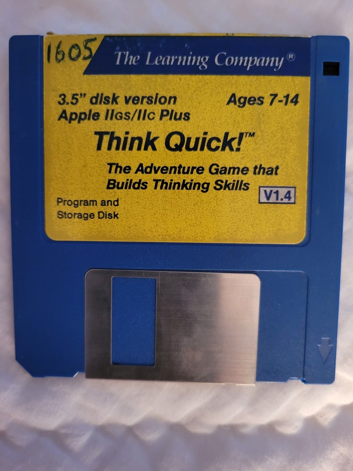 Think Quick V1.4 - The Learning Company - Apple IIGS/IIc/IIe/II+ - 3.5" disc