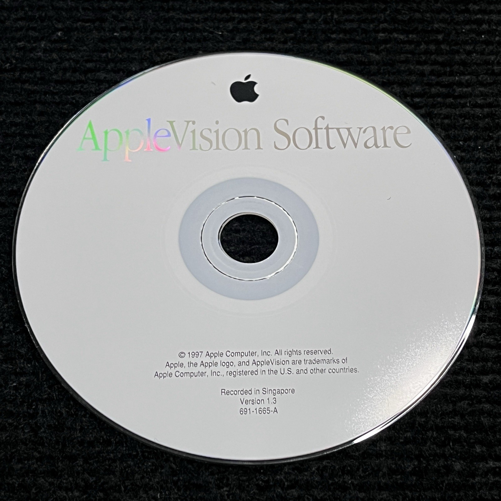 Vintage 1997 Apple Vision Software CD Ver 1.3 Part #691-1665-A Rare