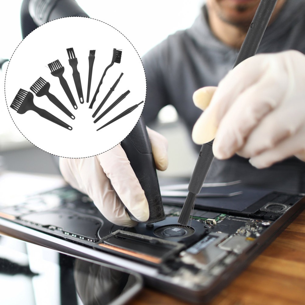9pcs Mini Plastic Dust Brush Anti-Static Brushes for Computer Keyboard
