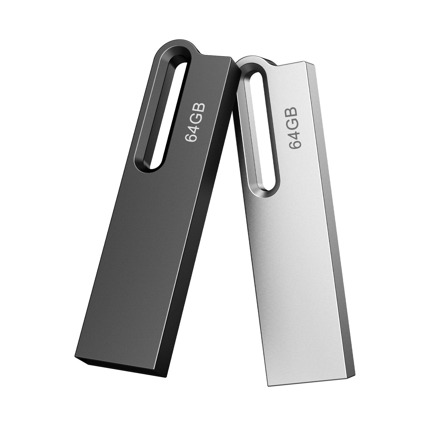 Kootion USB 2.0 64GB 2PCS Metal USB Flash Drive Memory Stick Thumb Drive U Disk