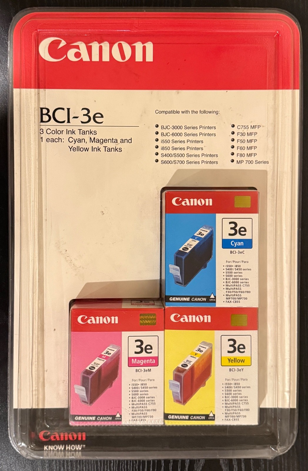 Canon BCI-3e Ink Cartridges (3 Pack)