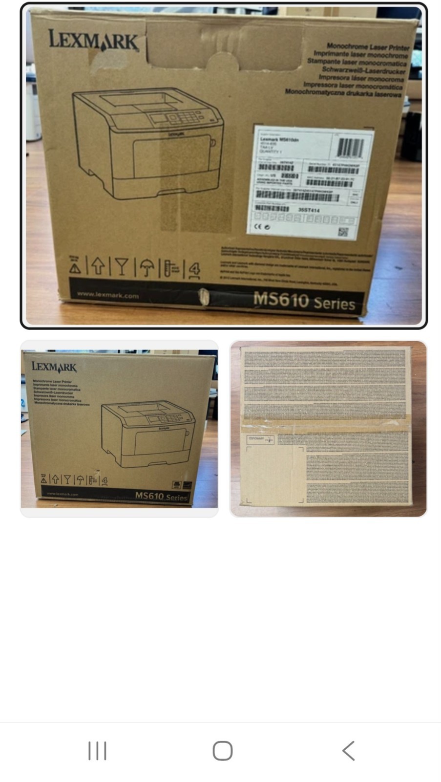 Lexmark MS610dn Monochrome Network-ready Laser Printer 3ST415 High Voltage 220V