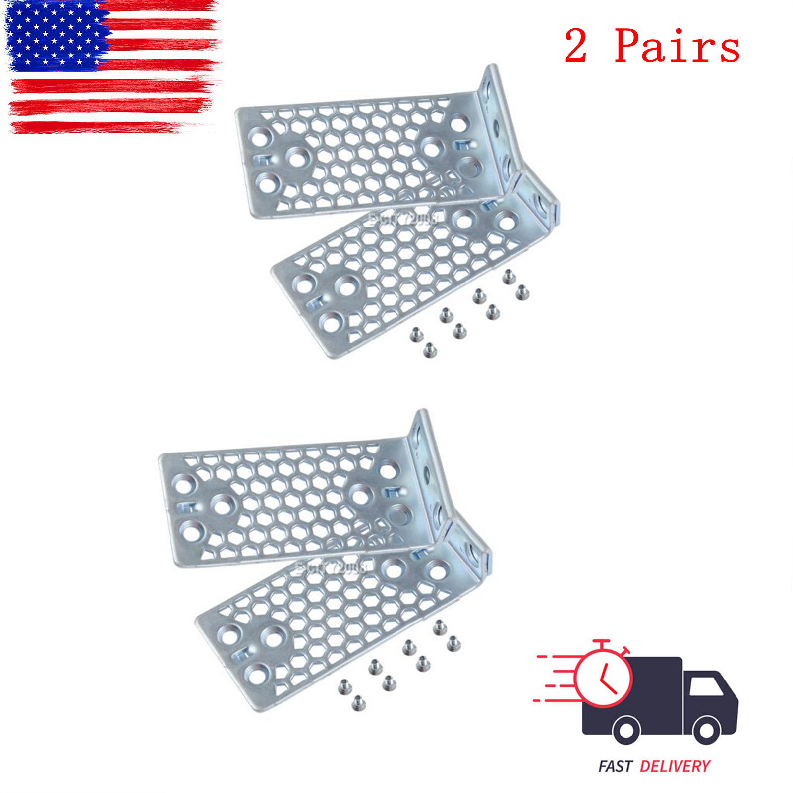 2 Pairs For Cisco C3850-RACK-KIT 3850 Series Ears Rack Mount Bracket Kit