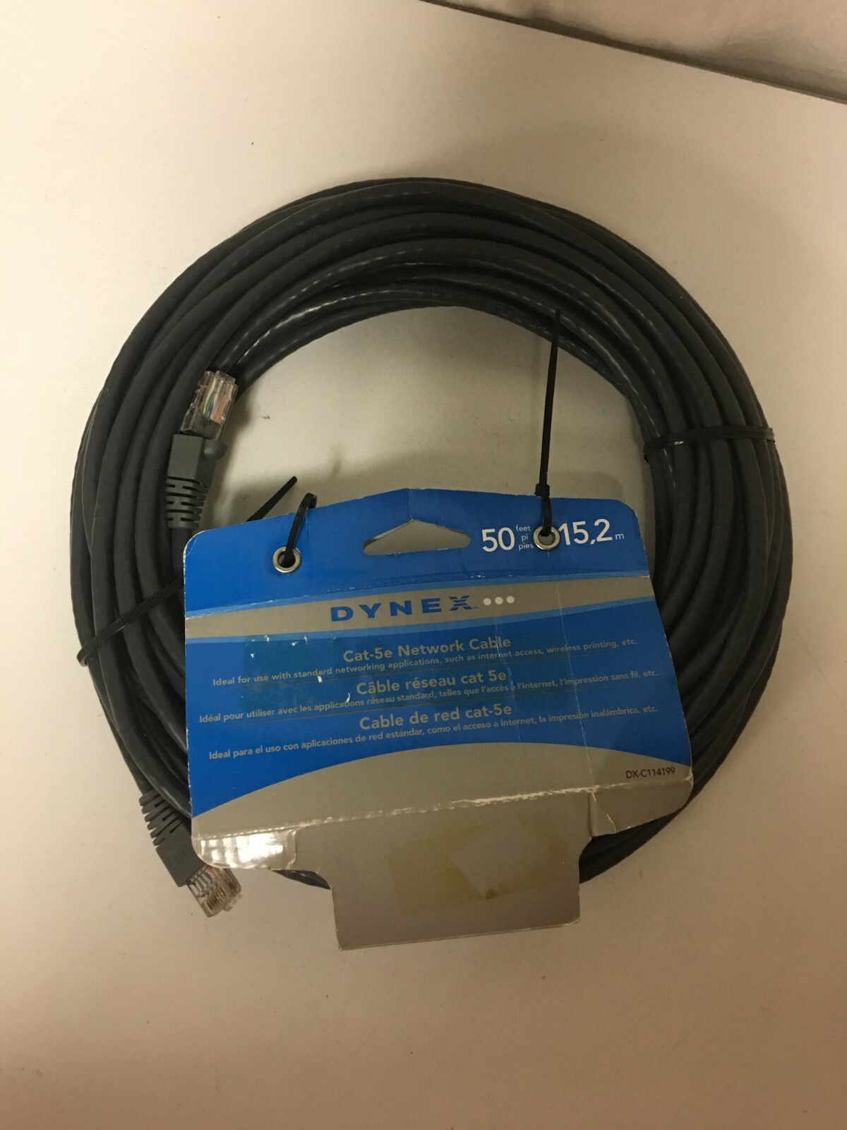 Dynex DX-C114199 Cat-5e Network Grey Cable 50ft