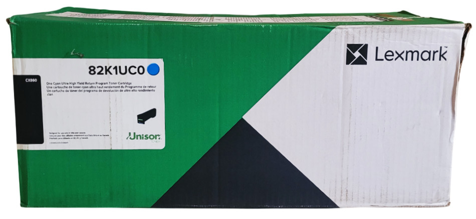 Lexmark 82K1UC0 Cyan Ultra High Yield Toner Cartridge New Sealed With Open Box