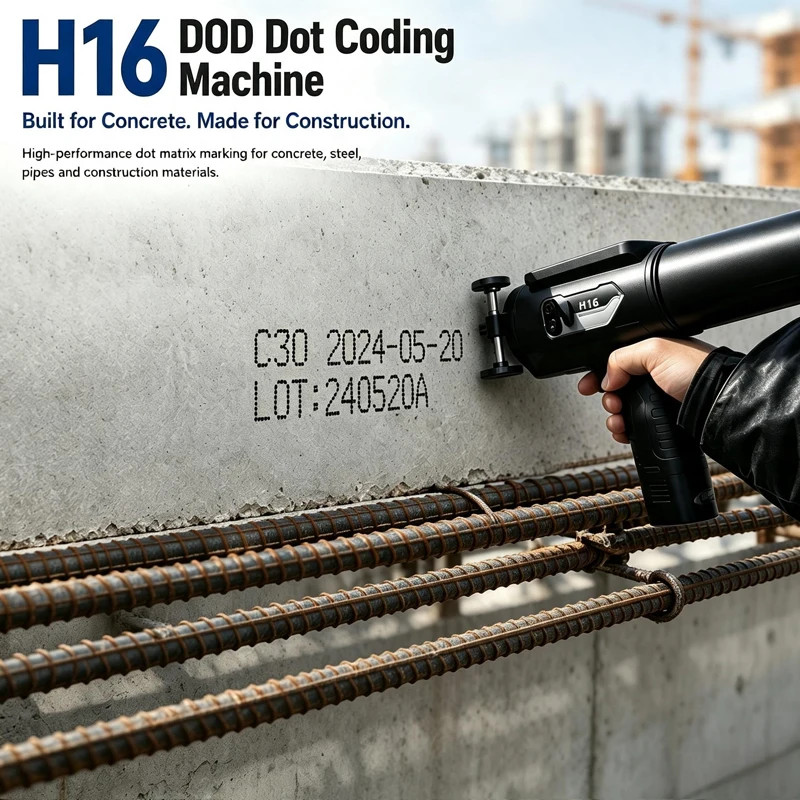 60mm Handheld DOD Printer Batch Number QR Code Logo
