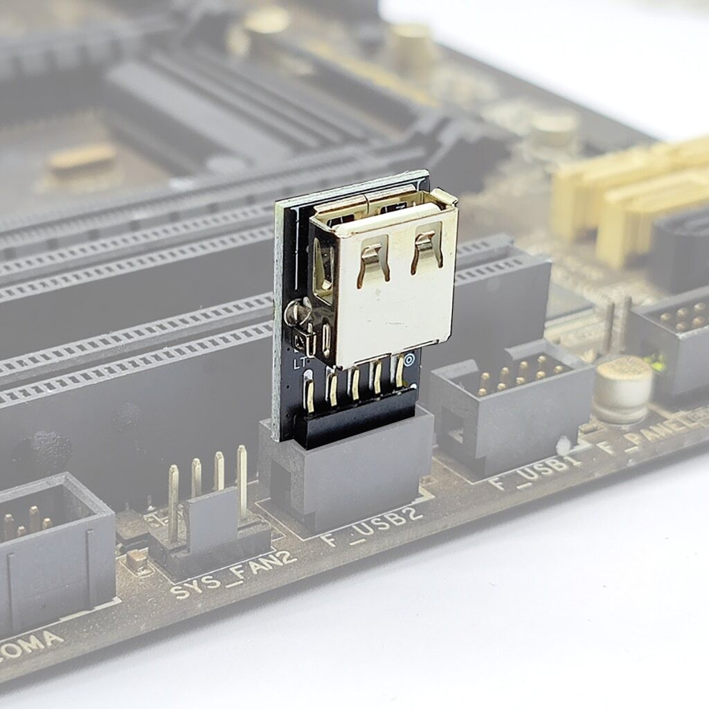 Motherboard USB2.0 9Pin to TYPE-C A-KEY Front Connector USB3.2 TYPE-E  Card