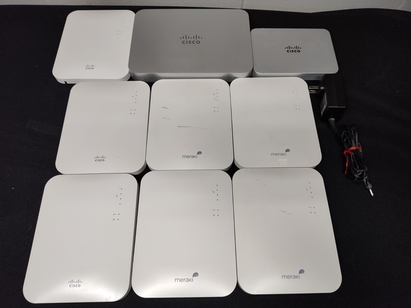 Mixed Lot of 9 Cisco Meraki Units MR16 (x6), MR12, MX60 & Meraki Z1