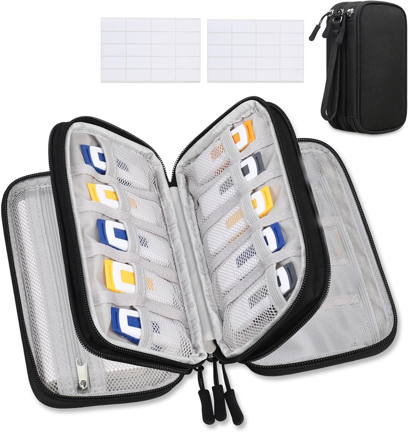 USB Flash Drive Case with Labels, USB Case Organizer Thumb Drive Holder Portable