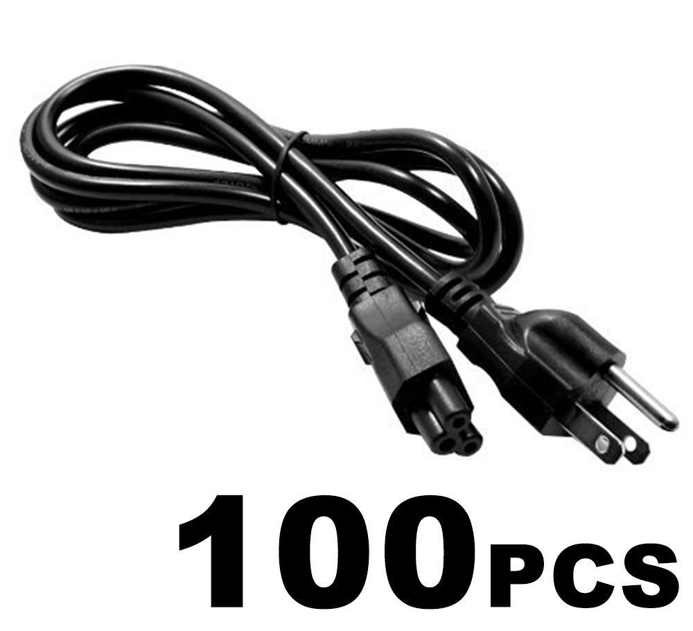 Lot of 50pcs 6ft PC 3-Prong Mickey Mouse AC Power Cord for Laptop, PC, Printers