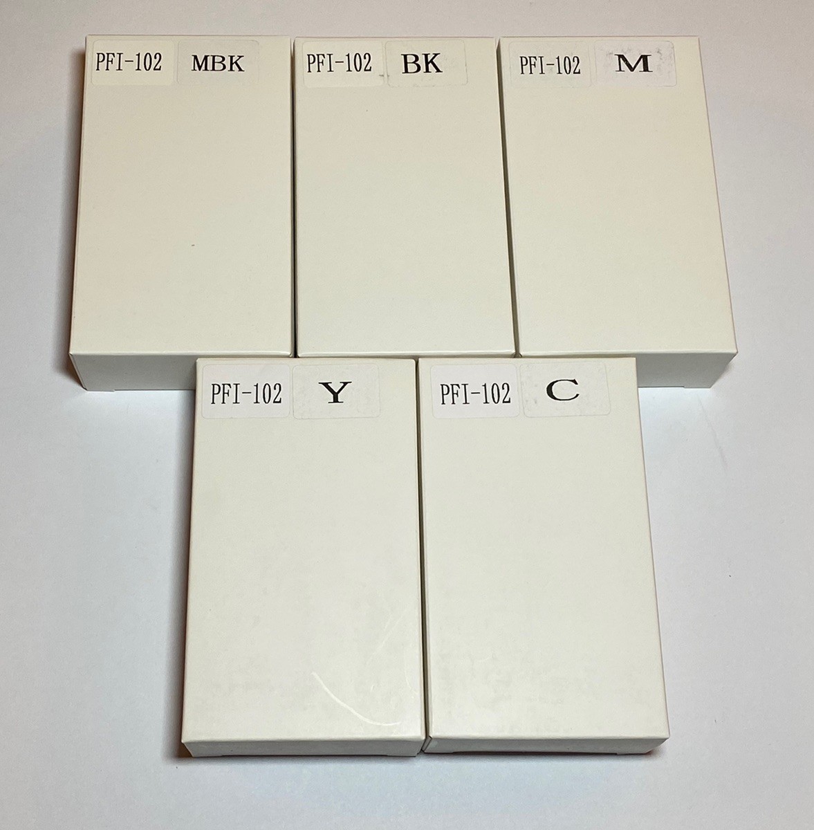 PFI-102 Ink Tank 5-Pack 130ml PFI102 Ink Cartridges Compatible with Canon image