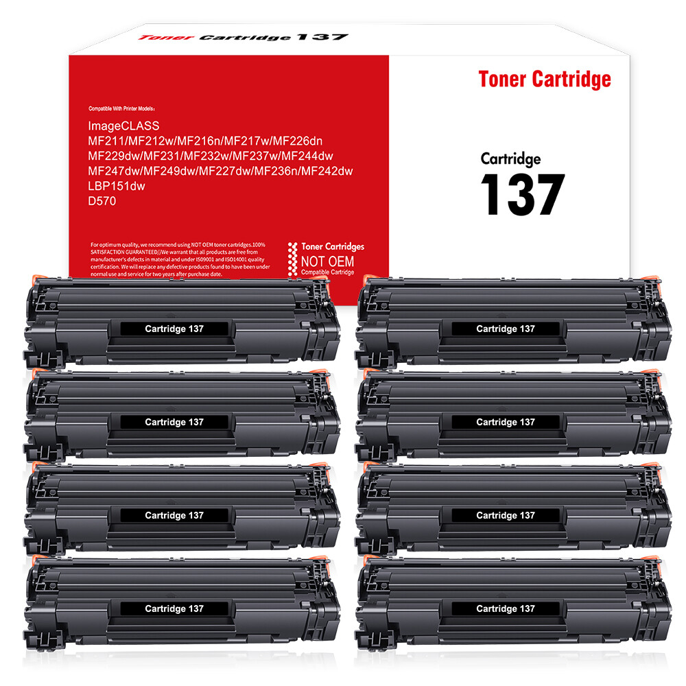 8 Pack CRG137 High yield Toner For Canon ImageClass MF244dw MF236n LBP151dw D570