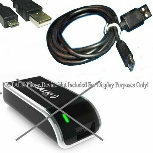 72" Power Cable 6' HD 3A USB 6 FOOT Cable Cord Fits NetTalk DUO II Phone Device