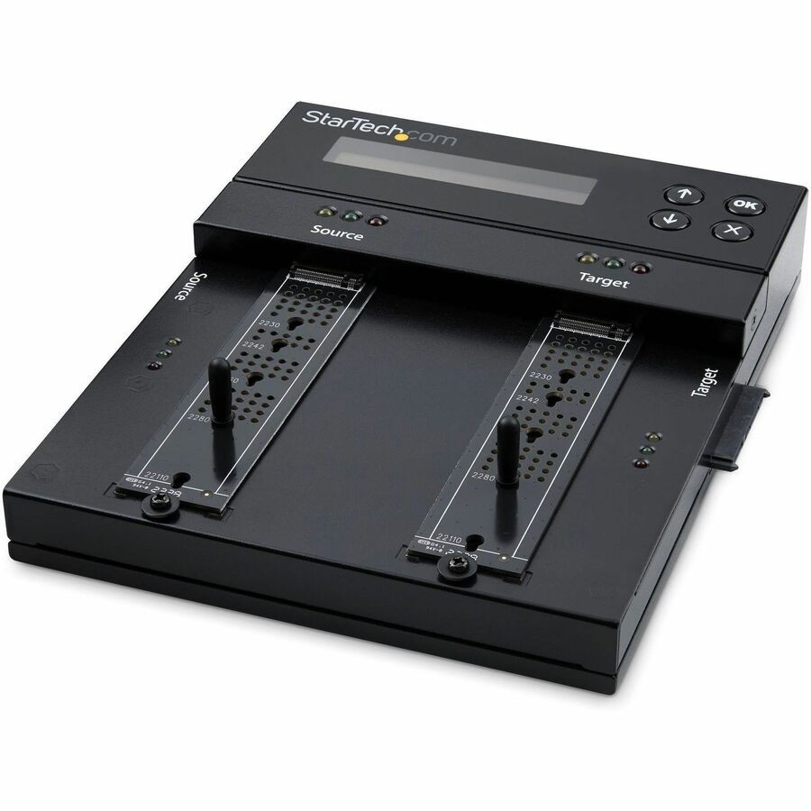 StarTech Standalone Dual Bay M.2 SATA/NVMe Duplicator/Eraser, HDD/SSD