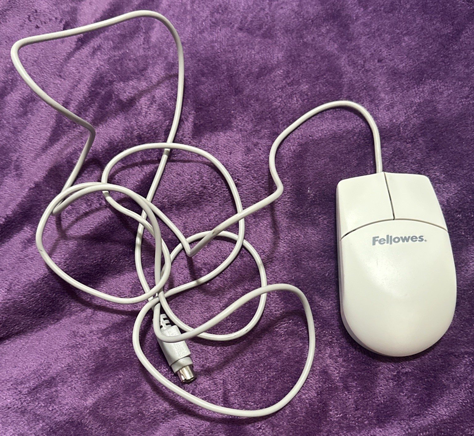 Vintage Serial Mouse Fellowes Desktop Computer 1990s Accessory 65348