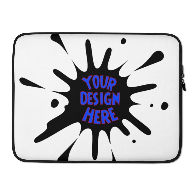 Custom Printed Laptop Sleeve Protective Case, Water-Resistant Neoprene with