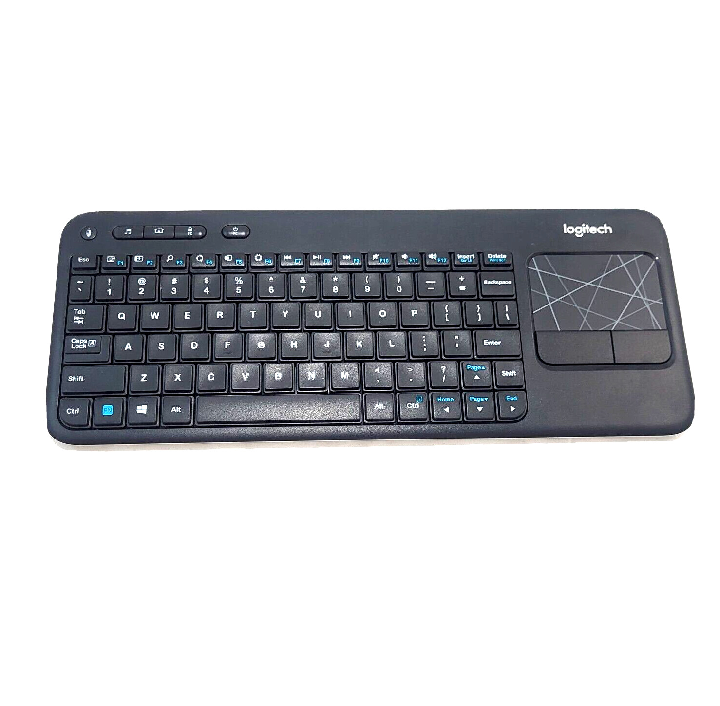 Logitech K400r Plus Wireless Keyboard with Touchpad (920-007119) - Black