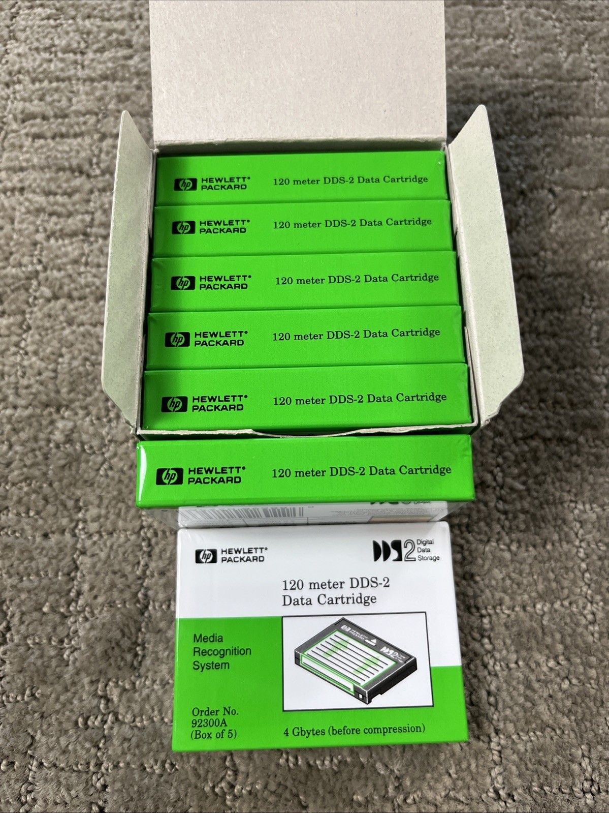HP Hewlett Packard DDS-2 120 meter Data Cartridge 4 GB Lot of 7