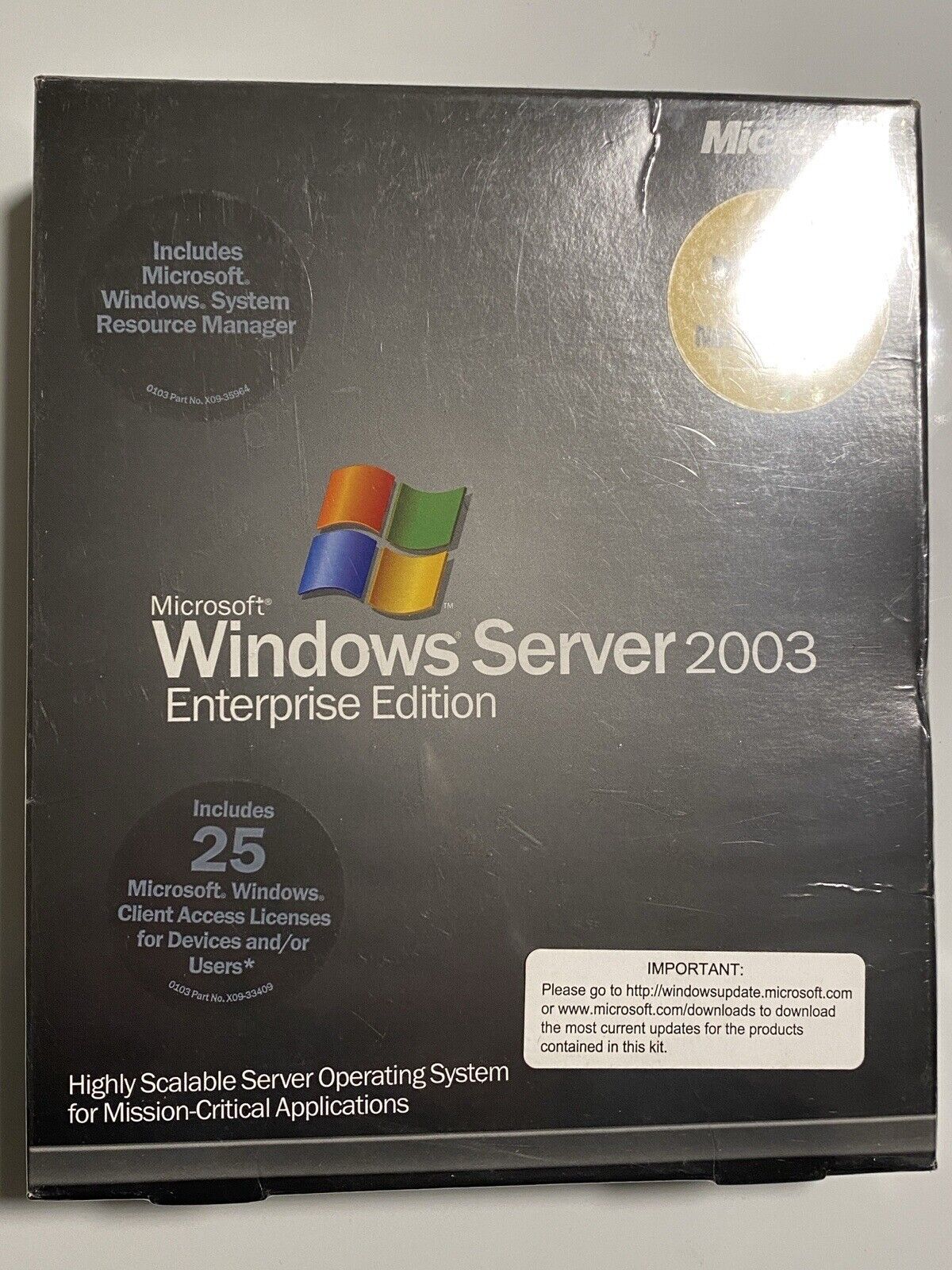 NEW SEALED Microsoft Windows Server 2003 Enterprise 25 CAL