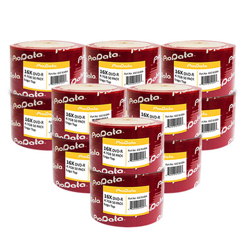 600 PC PioData 16X 4.7 GB DVD-R Logo Top Disc Blank Media - 832-810SA