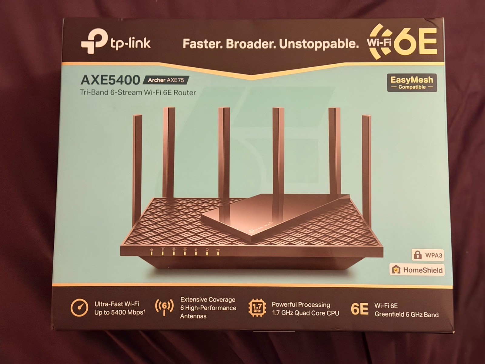 TP-LINK Archer AXE75 AX5400 4 Port 5378 Mbps Wireless Router