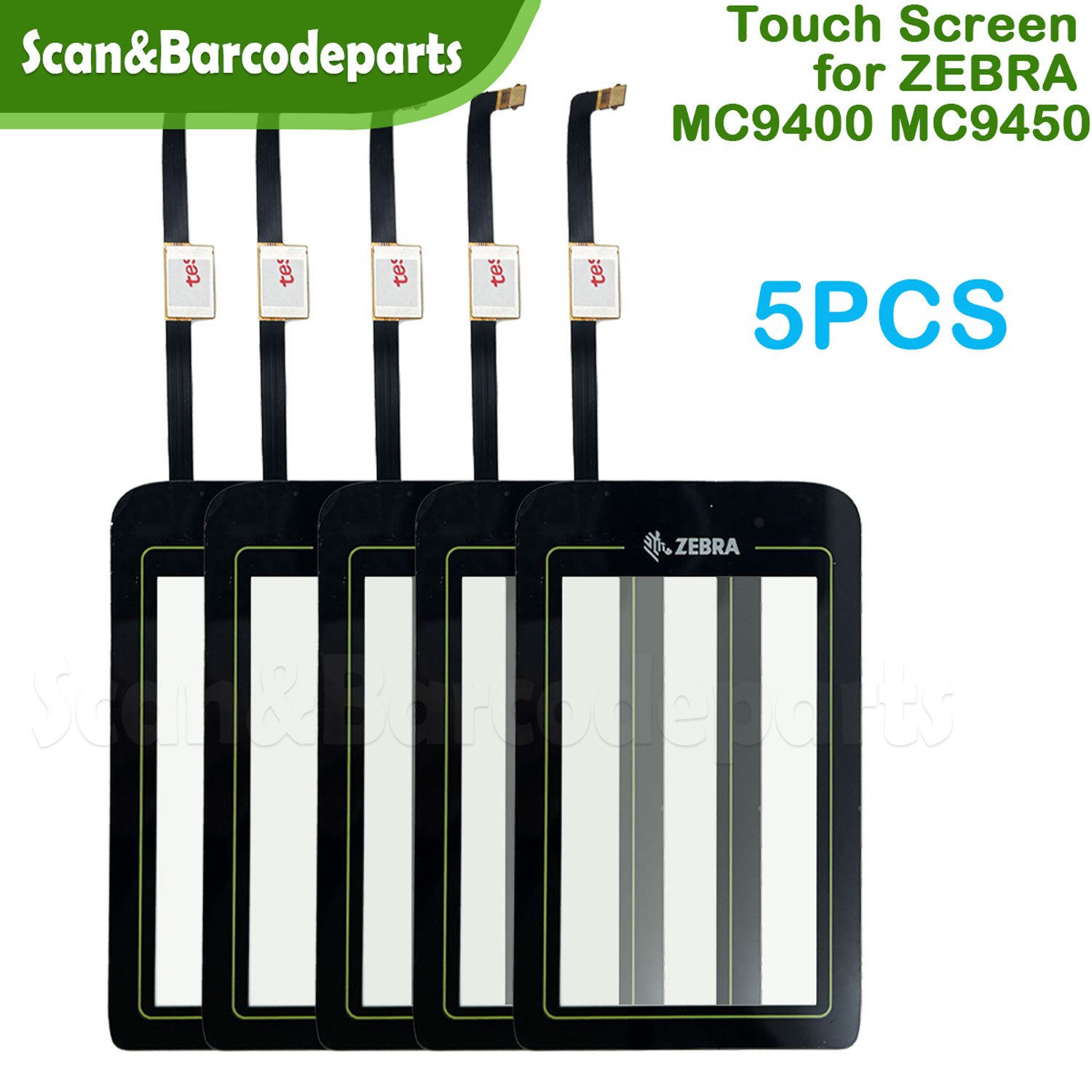 Lot of 5 Touch screen with adhensive for ZEBRA MC94 MC9400, MC9450