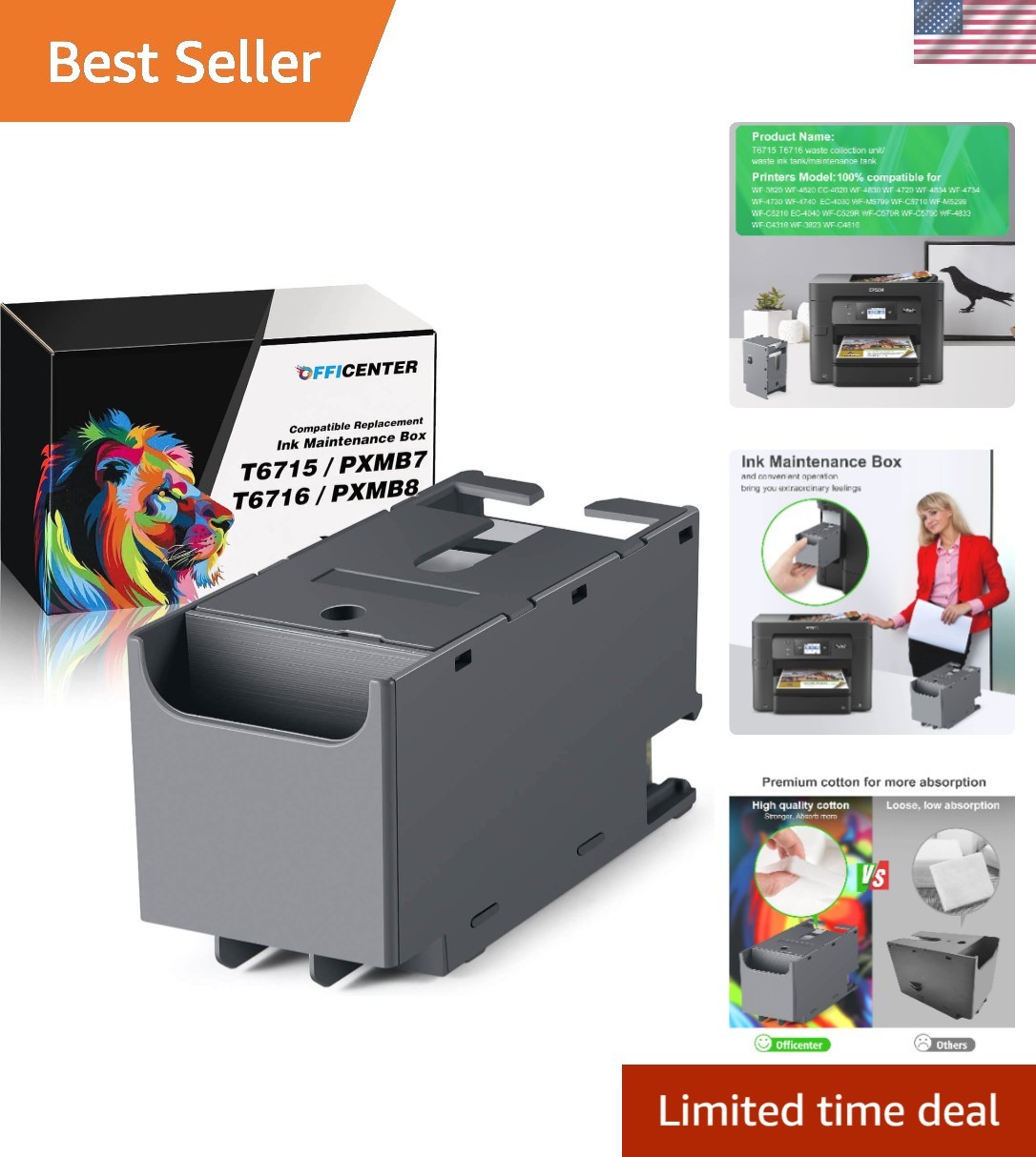 T6715/T6716 Ink Maintenance Box - Smart Technology & Worry-Free Service Included