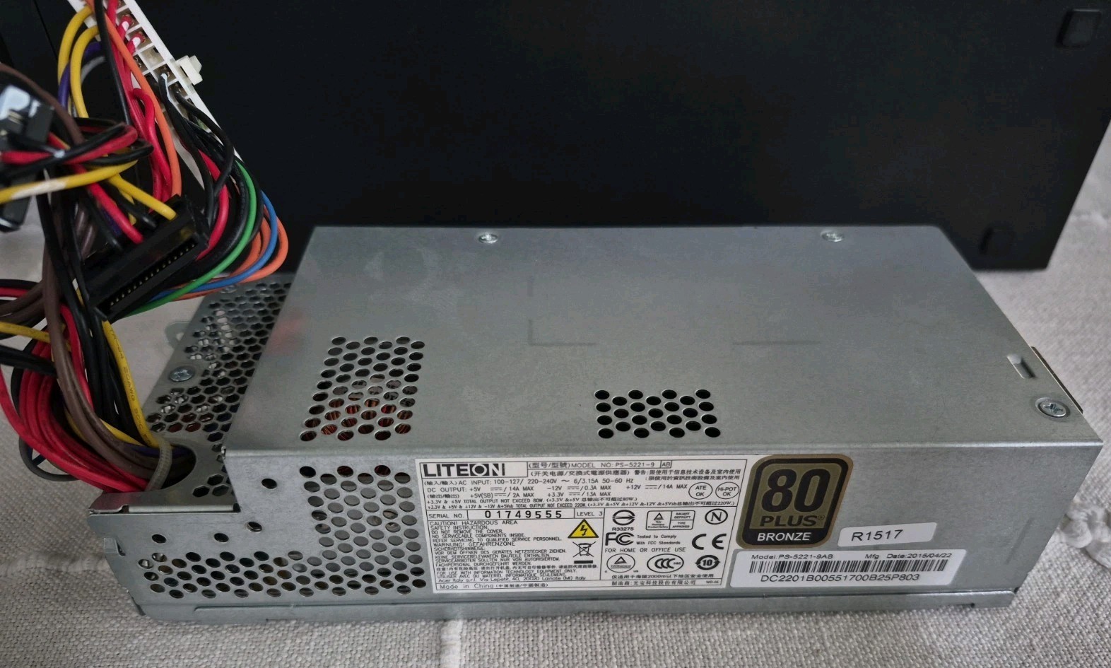 Liteon 220w Computer Desktop PC Acer Gateway PS-5221-9 (AB) Power Supply