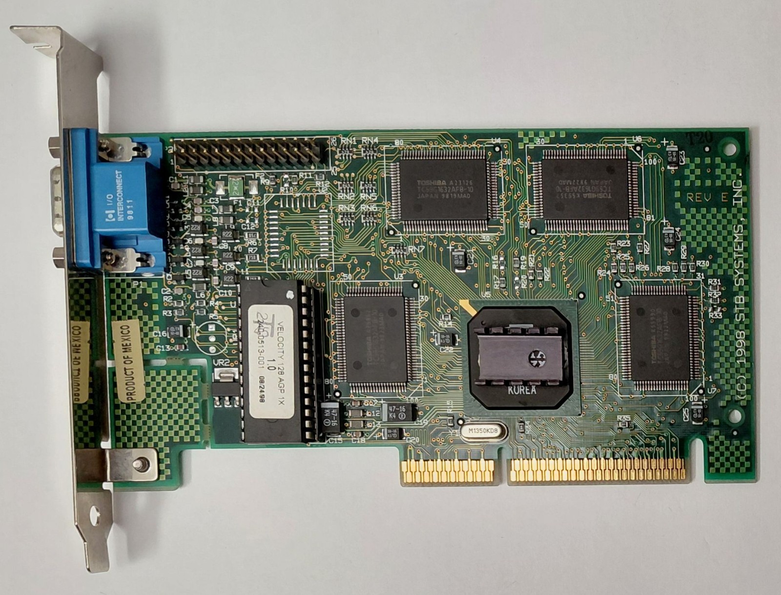 STB Velocity 128 AGP Graphics Card (Nvidia Riva 128, 4MB, Retro, 1998)